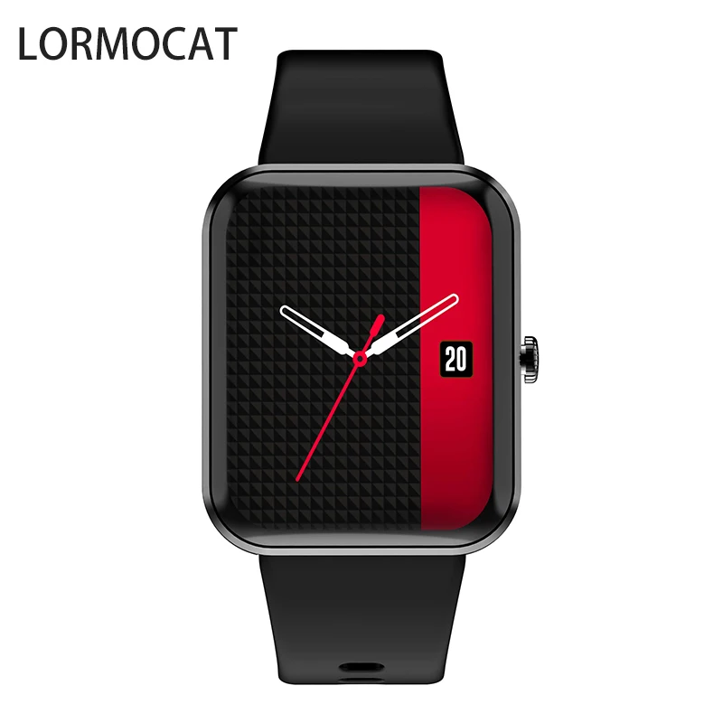 lormocat Factory Price Big Square Full Touch smart watch sim ZL34 smart watch low price Oxygen Monitoring fire boltt smart watch