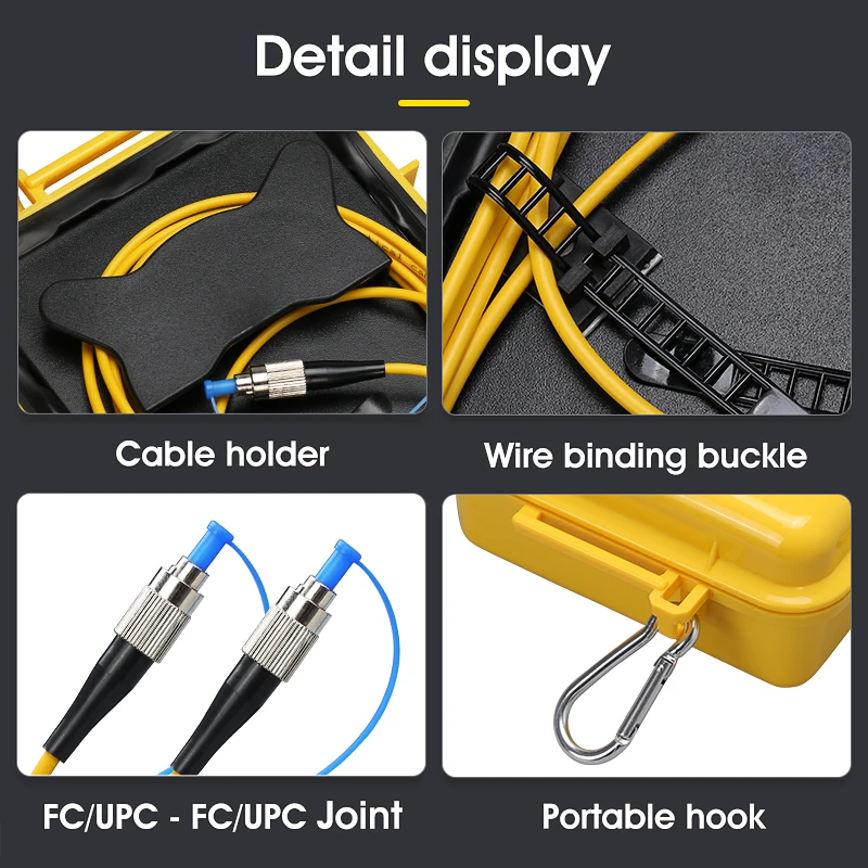 FC/UPC-FC/UPC 2KM OTDR Dead Zone Eliminator,Fiber Rings 500M Fiber Optic OTDR Launch Cable Box  2Km SM 1310/1550nm
