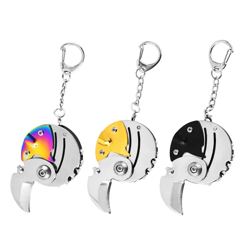 Key Chain Outdoor Camping Survival Tool Teychain Mulifti-function Tool Mini Pocket EDC Coin Knife Key Ring