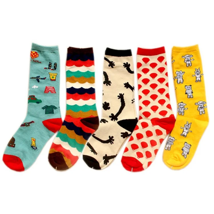 SHANXIN Korea fashion Solid color OEM logo custom design pure cotton 18 colors Crew tube Socks women