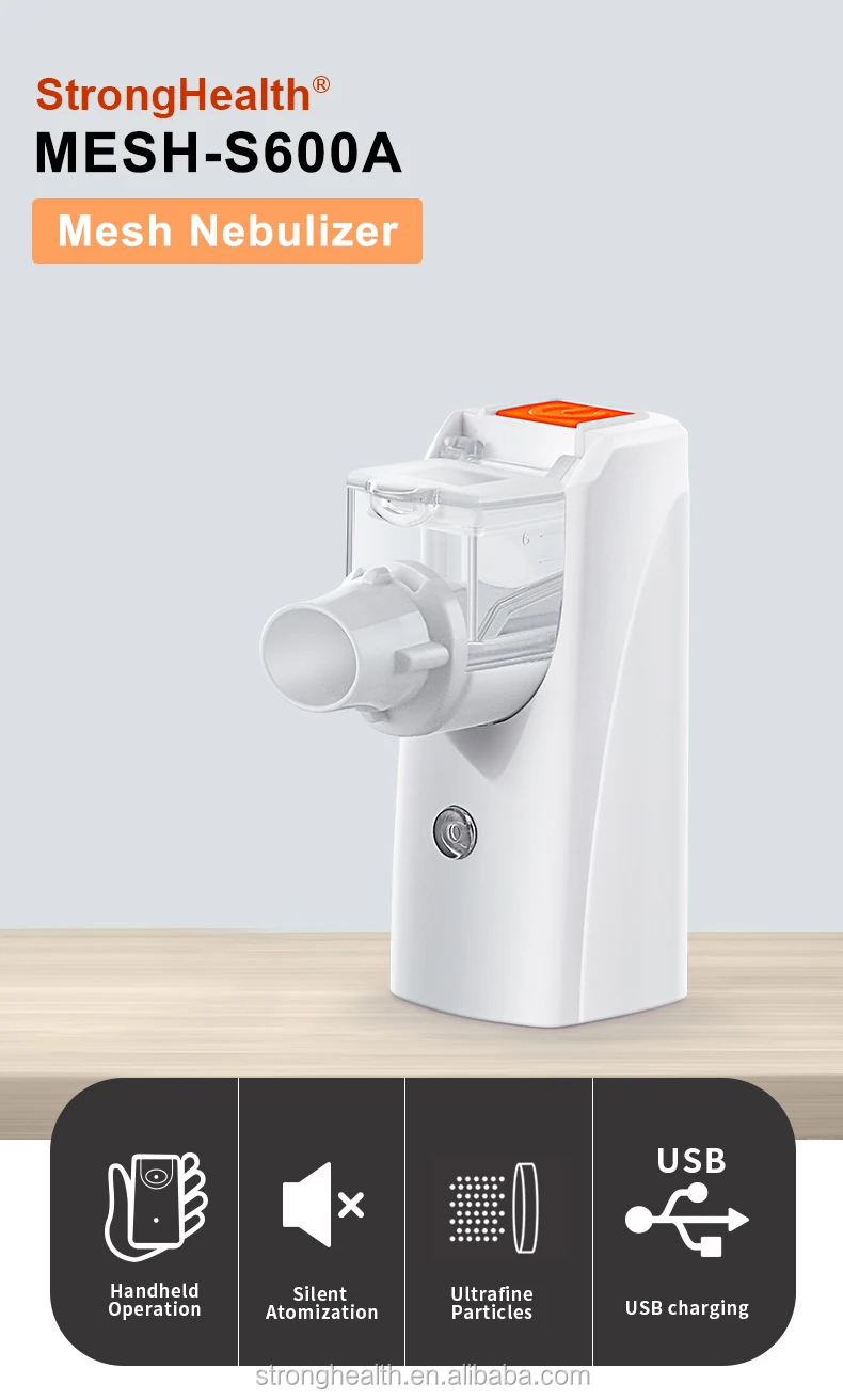 Ultrasonic Respirator Handheld Mini Nebulize Portable Inhaler Mesh Nebulizer