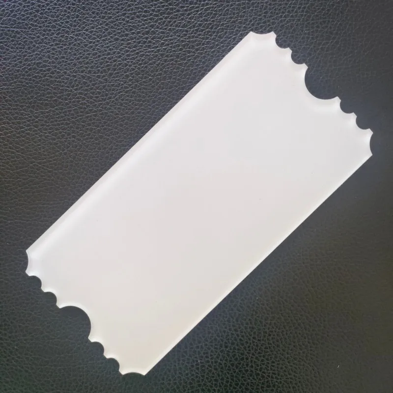 Custom Acrylic Sublimation Blank Concert Tickets Creative Gifts 3mm Single Side Heat Transfer Blank Ticket for DIY Crafting