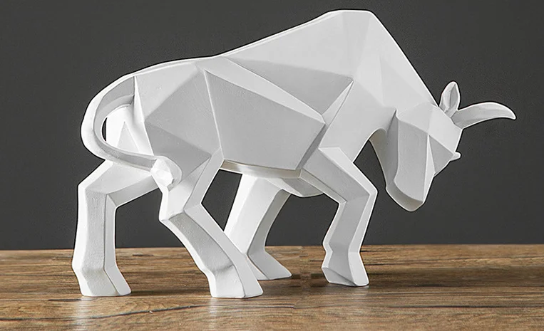 Statue Bull Sculpture Gold Animal Figurines Nordic Decoration Home Decor Tabletop Statues Bulls Figurines Animal Cabinet