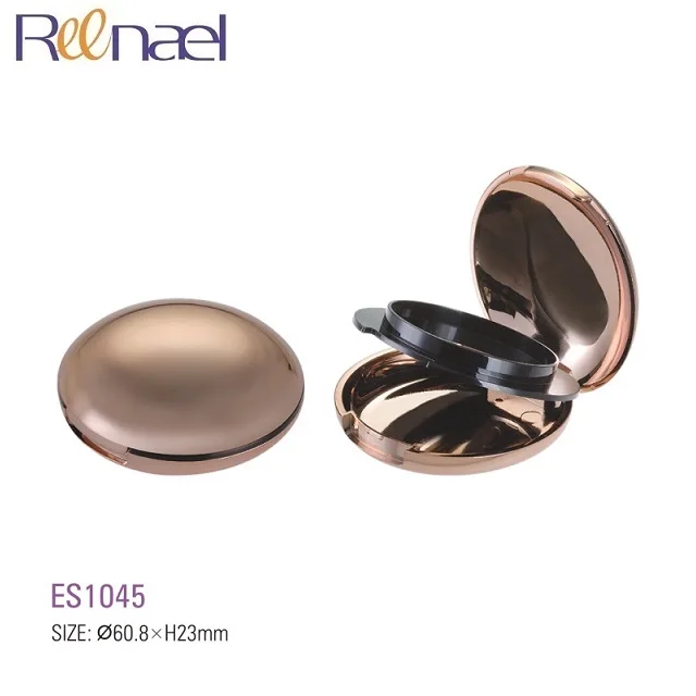 Round shape empty plastic blusher compact makeup diameter 54mm wadah untuk blush on
