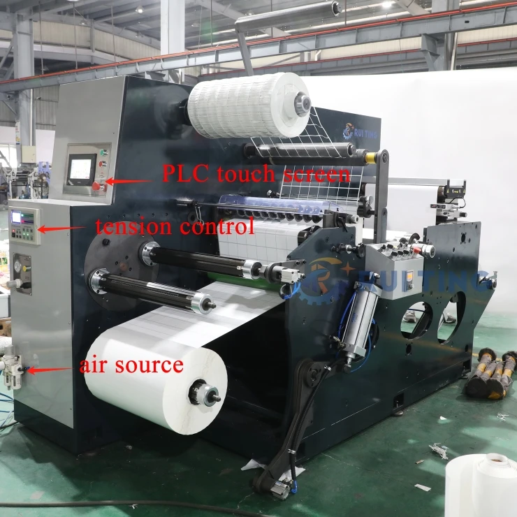 RTMQ-320 High speed side push sticker label rotary die cutter slitting machine horizontal