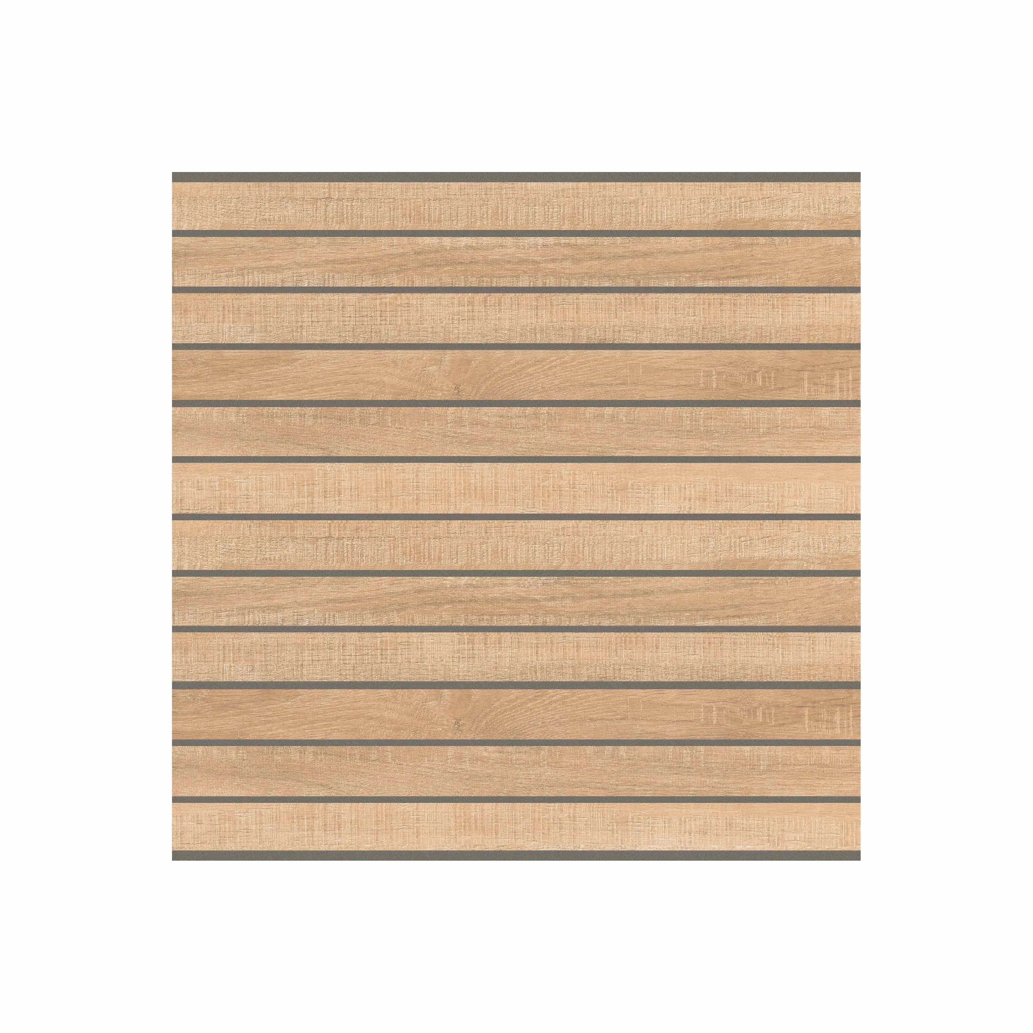 All-ceramic Matte Brick 600*600 Antique Wood Brick Puzzle Bedroom Study Restaurant Fast Drink Shop Floor Tilearchaized Tiles