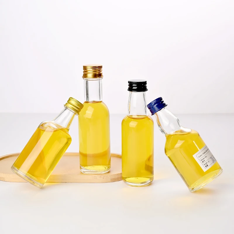 Wholesale 50ml Glass Mini Liquor Bottles Container Packaging Glass Alcohol Spirit Vodka Wine Whiskey Tequila Bottles