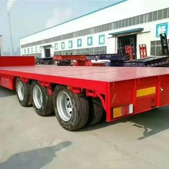 Condition New flatbed semitrailers for sale 3 axle 40ft flatbed semi trailers professional flatbed trailers