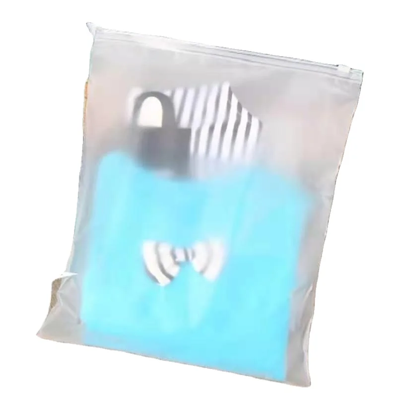 
Customised Storage PE Self Seal Clothes Zipperlock Package Zip Lock Frosted Bag 