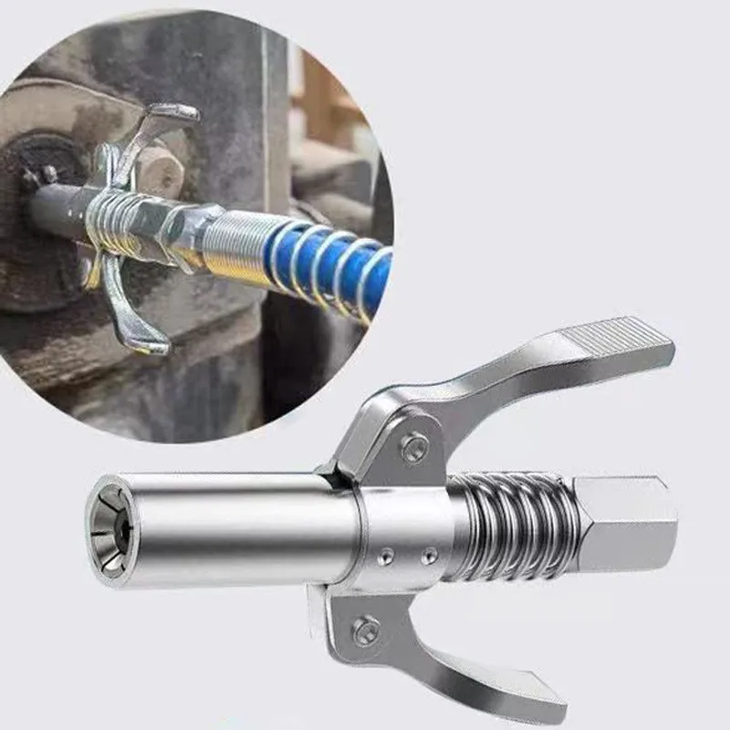 High-Pressure Heavy Duty Locks grease gun nozzle 6jaws type quick release grease coupler auto parts