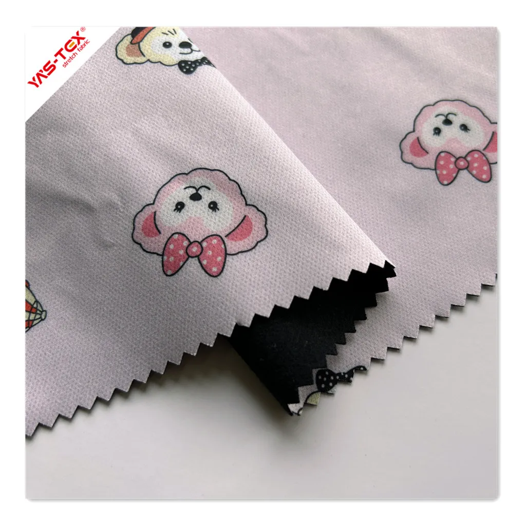 50D Stretch Plain Polyester Spandex Printed Fabric Bonded with TPU Membrane 50D Brushed Knitted Fabric Waterproof Jackets Bags
