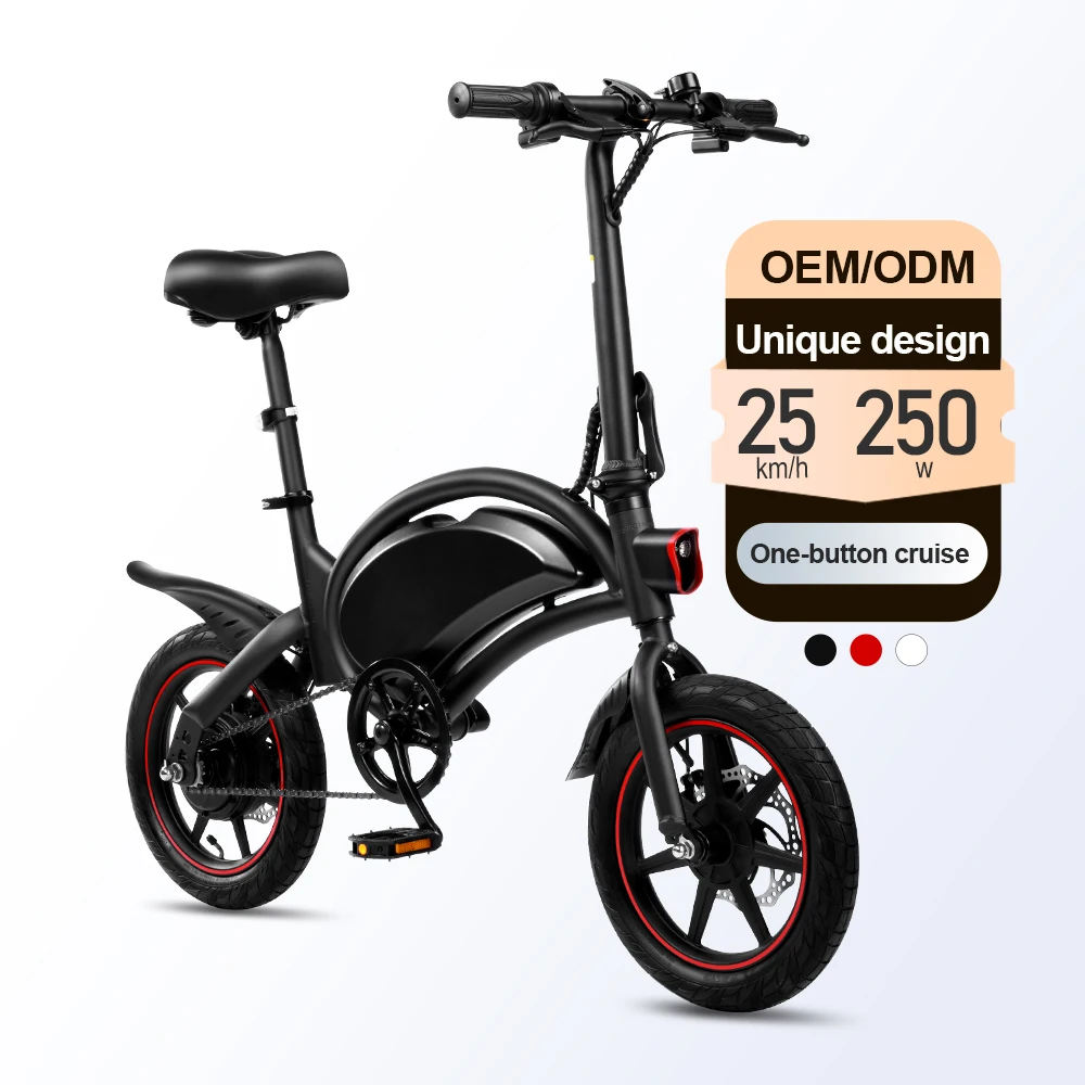 New Design OEM Stock Powerful Motor Electric Bike Ebike Electric Lithium Battery Pedal Assisted Folding City Bicycle