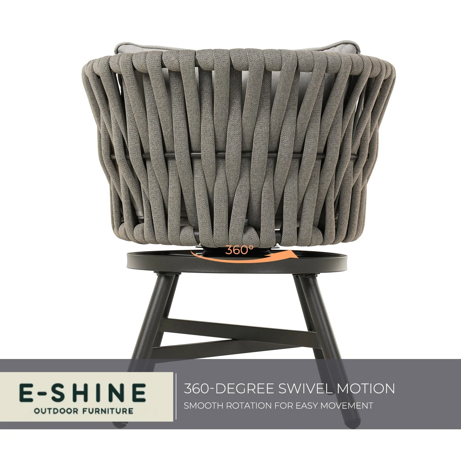 Bistro Chair Set of 3 Rattan Armchairs with Cushions and Round Side Table All-Weather Wicker for Garden Backyard Balcony