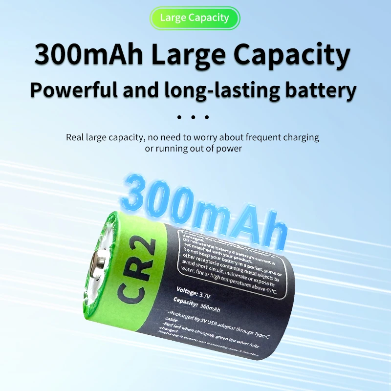 Заводская цена CR2 280 мАч 1036mWh Быстрая зарядка литий-ионные аккумуляторы с портом типа C 3 7 В аккумуляторная батарея