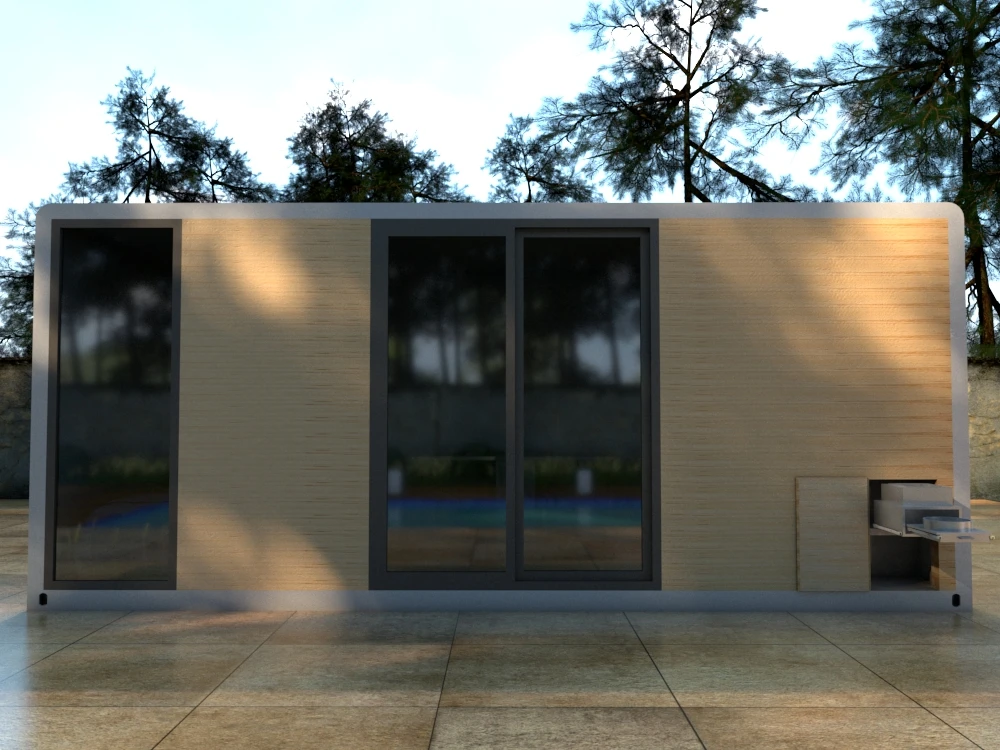 Longhe Real Wooden Movable Prefab Cabin Container House With All Furniture