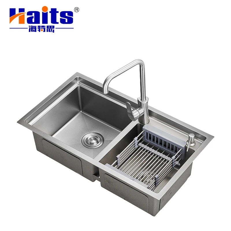 Kitchen Hardware Hand made Stainless Steel 304 Polished Single Bowl Kitchen Sink