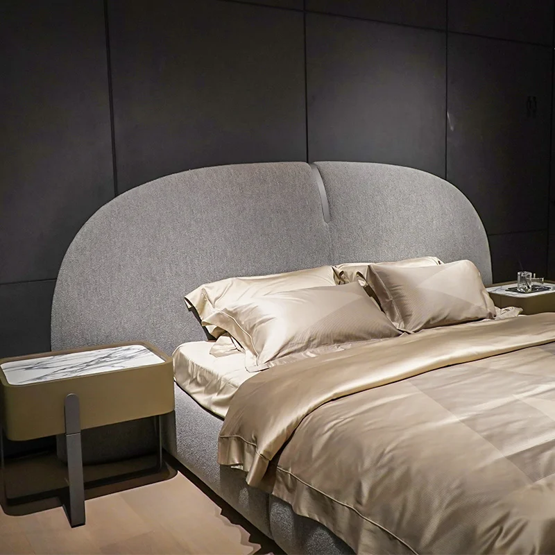 MODENFILI letto matrimoniale Luxury Italian-Style Double Bed Upholstered Leather Modern Design  Fabric Materials camas Bett lits