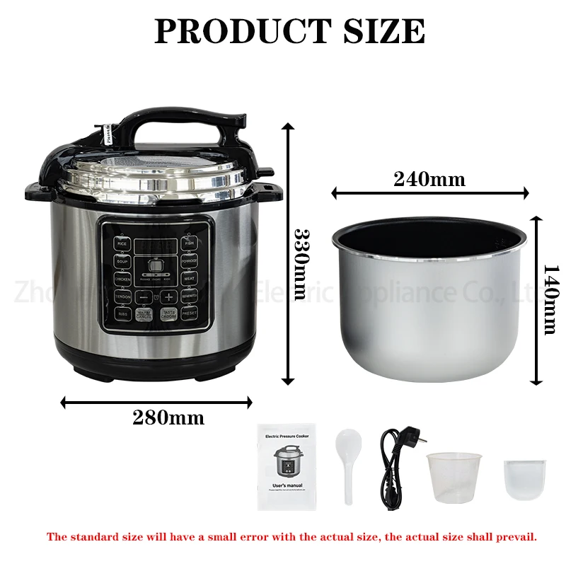 Professional Manufacturing Automatic Multiple Functions 10 in 1 Cook Rice Pot Commercial 6L Electric Pressure Cookers