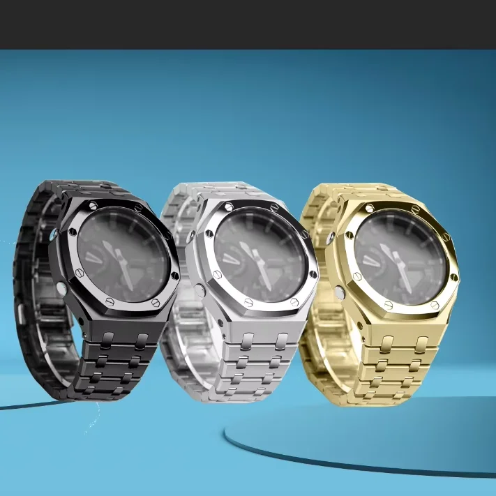 Запасные части для Casio 316L полностью из нержавеющей стали блестящие межпесочные наручные часы ремешок casio mod kit g shoc-k GA2100