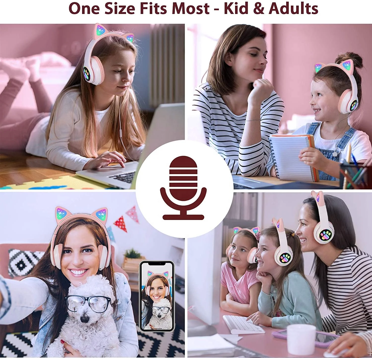 Stock Available cat ear b39 wireless headphone with led light					 Over Ear Auriculares Gaming Headset Fone De Ouvido