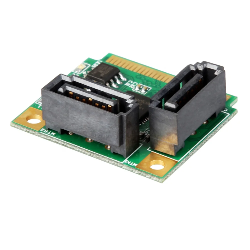Mini PCI-Express to SATA 3.0 Support 6Gb/s 2x Internal Port RAID Controller Card