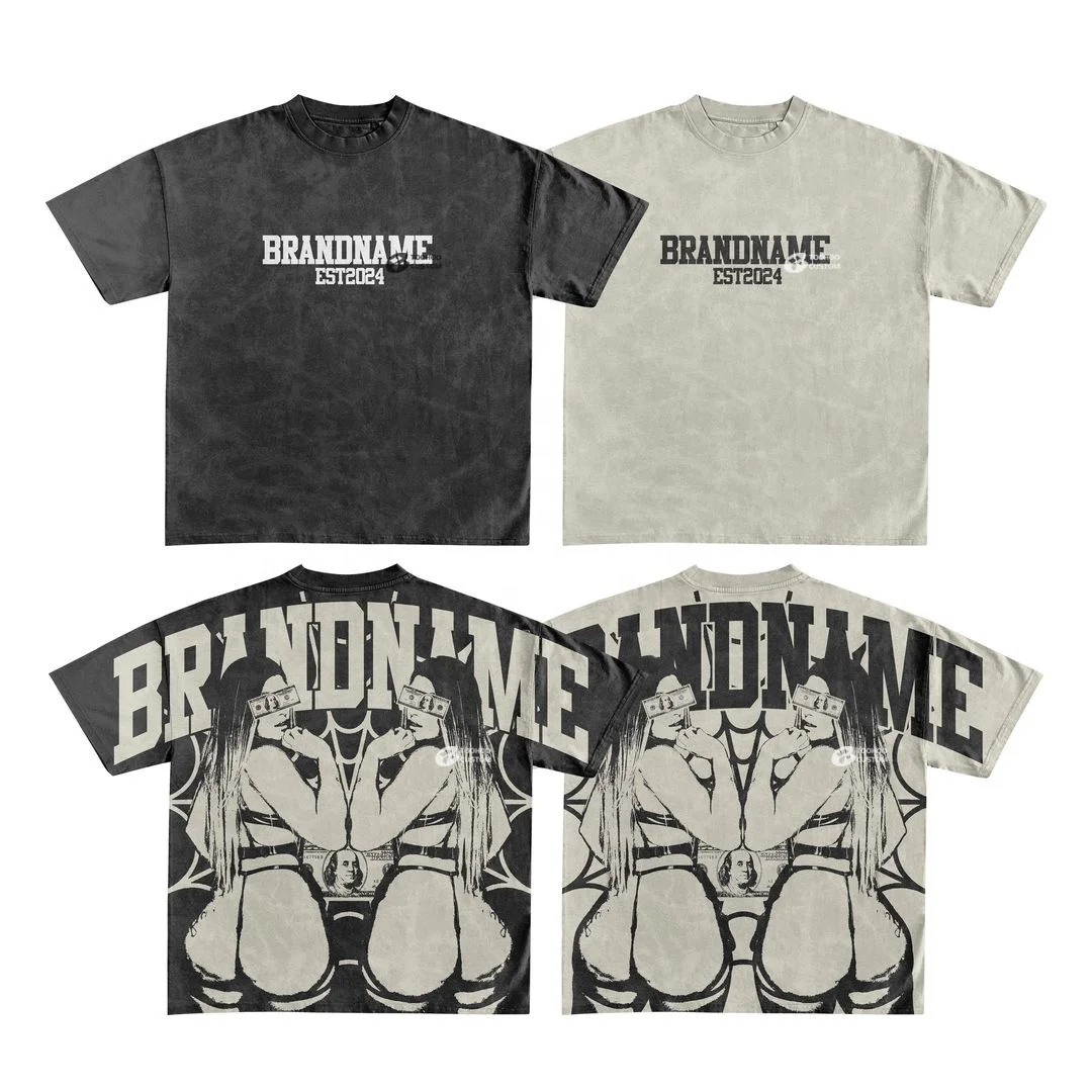 Фабричный производитель уличной одежды Винтажные Футболки с графическим принтом мужские футболки оптовая продажа изготовленная на заказ 100% хлопковая футболка