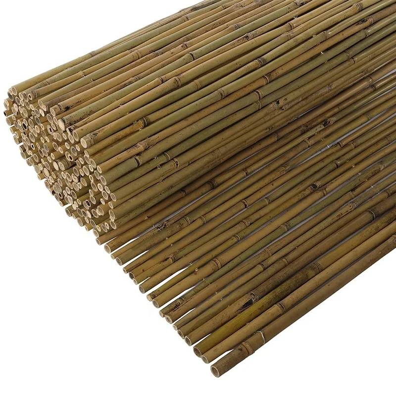 6Ft High x 8 Ft Long x 0.7In D Bamboo Screen, Natural Bamboo Fence Rolls, Eco-Friendly Bamboo Fencing for Outdoor Balcony