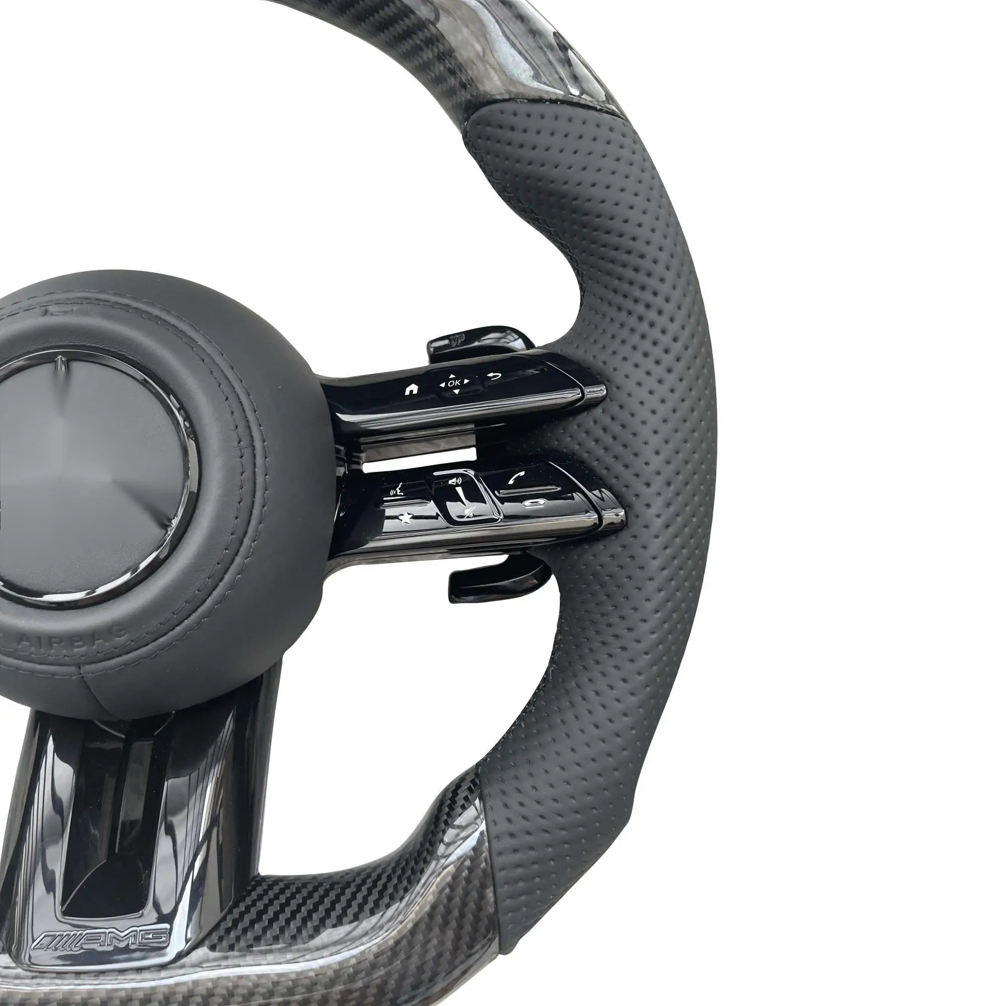 Hot Sale Carbon Fiber Dragonfly Steering Wheel For Mercedes Benz W205 W204 Cle Glc A45