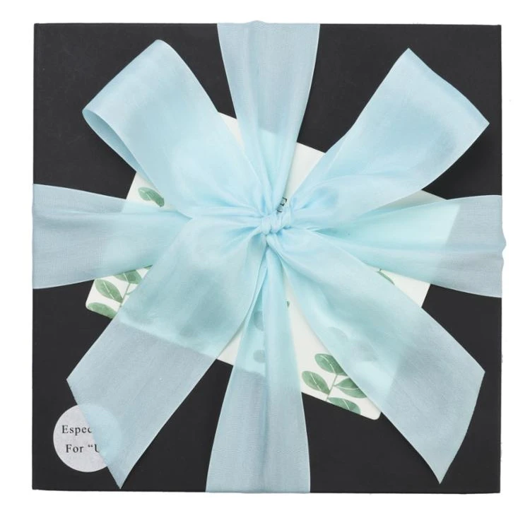 Лидер продаж, оптовая продажа, Ширина 38 мм, синяя лента из 100% чистого шелка для приглашений на свадьбу