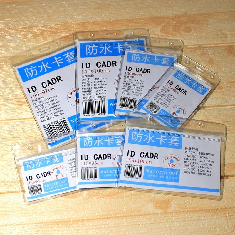
Waterproof pvc transparent business plastic id card holder 