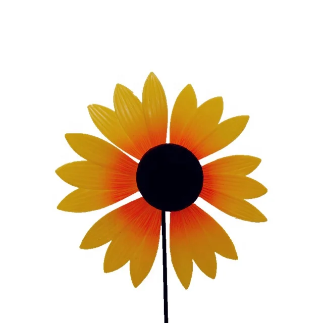 Osgoodway Newest design Garden Ornament Factory Price Plastic Flower windmill decor model sunflower toy for Garden decoration