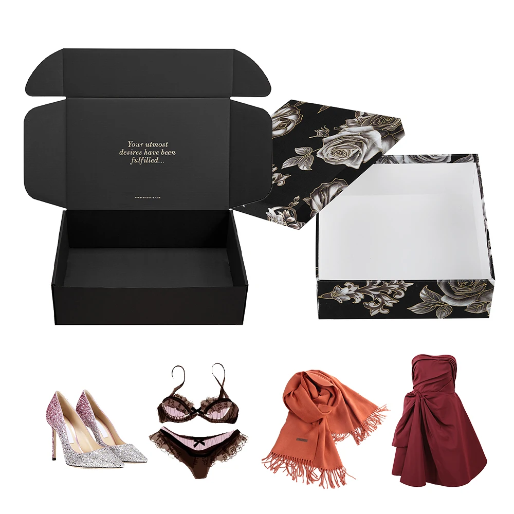 Eid abaya scarves shawls muslim hijab set dubai packaging matte black magnetic folding box with hot foiling boite demballage