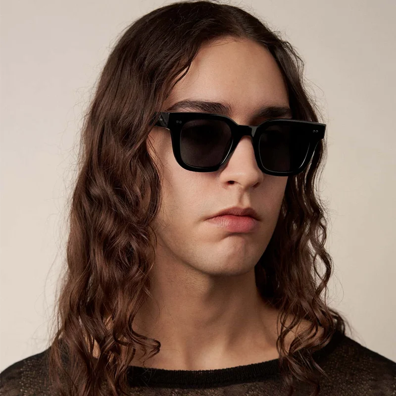 2024 Hot Luxury High End Designer Brand Polarized Shades Square Shaped Frame Custom Logo UV400 Acetate Sunglasses