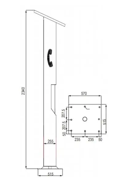 Hot Sale Factory Price  Blue Light Emergency Phone SIP VoIP GSM Emergency Call Box for highway roadside