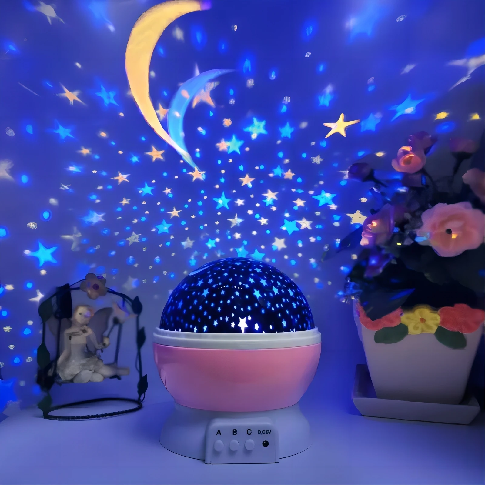 Projector light Multi-Color Rotatable Projection Lamp Ocean Wave Mini Star Light Galaxy Projector For Bedroom