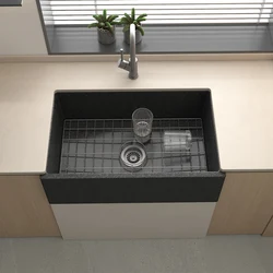 China wholesale modern cUPC handmade rectangular concrete kitchen sink Farmhouse apron front step concrete sink