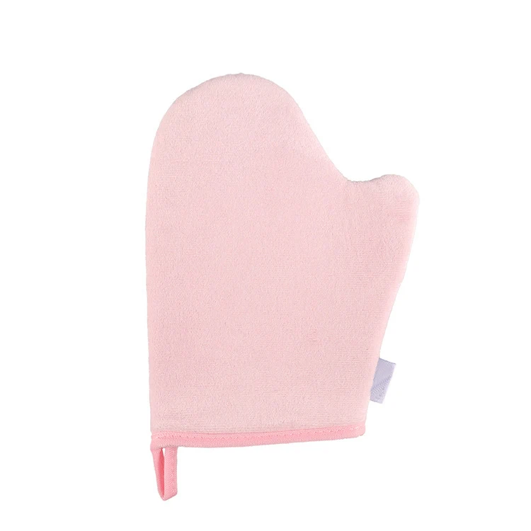 2021 New Arrival Pink Self Tanner Back Applicator Mitt Facial Sunless Tanning Glove Self Tan Gloves