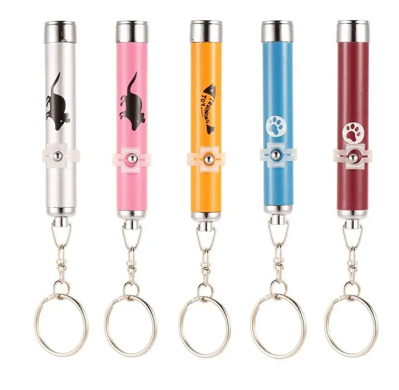 LED laser cat teaser wand Laser pointer cat interactive toys LED Light Torch Laser with electronics
