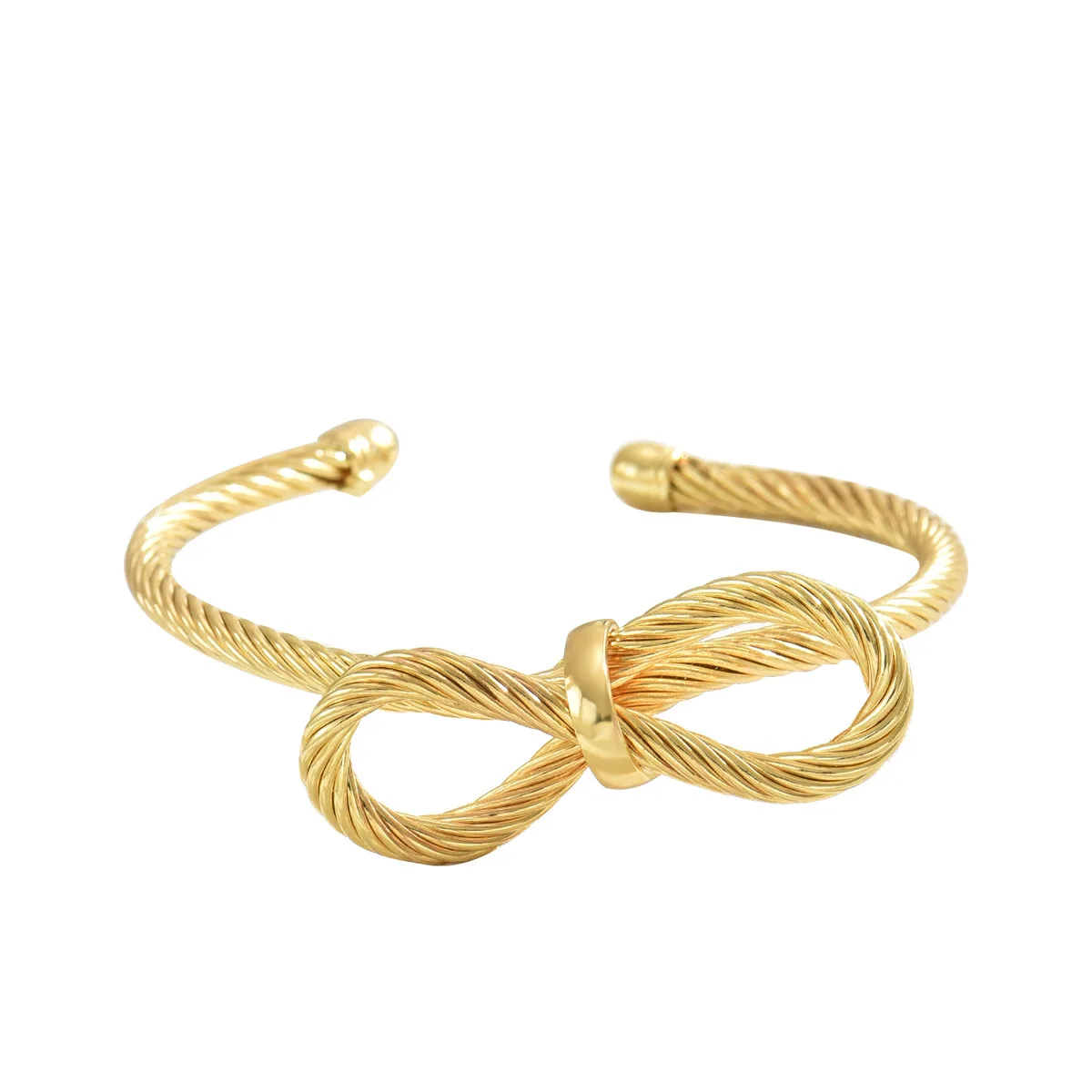 Simple bow niche bracelet personality opening adjustable design high sense bracelet fashion hand accessories