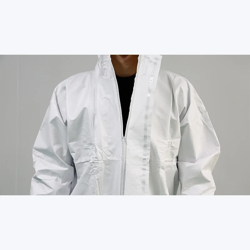 Guardwear OEM ODM En 14126 Одноразовый комбинезон противоэпидемический химический спрей костюм для биобезопасности