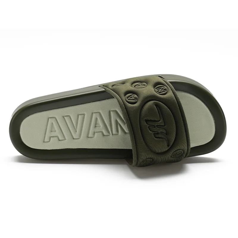 Henghao Oem Odm Low Moq 2 Color Sole Eco-Friendly Non Slip Slipper Unisex Slide Sandals Custom Logo Slides Men Slipper