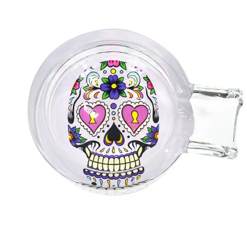 creative spoon shape  glass ashtray lightweight and portable with home office tobacco smoking accessories