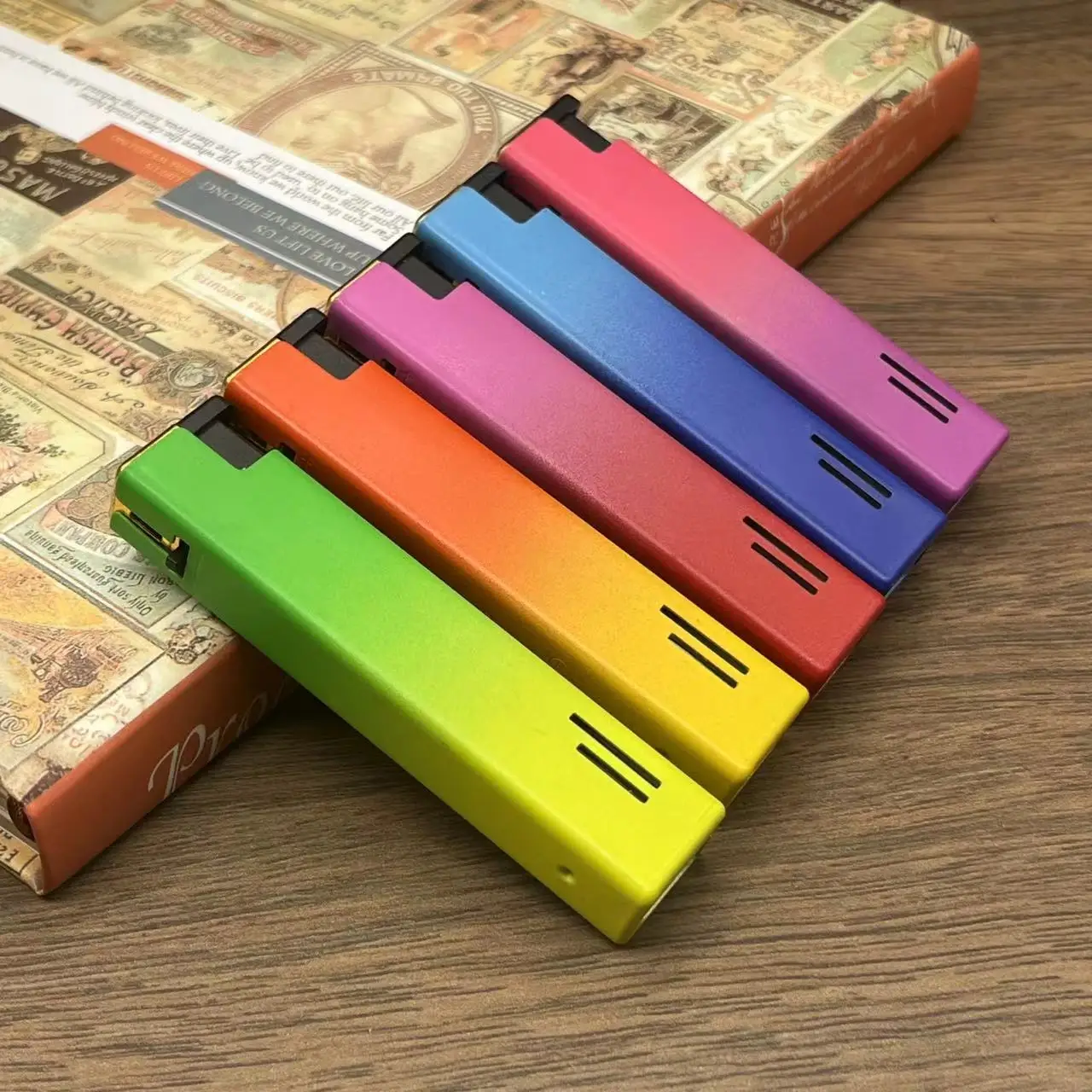 Customization Metal windproof lighter colorful steel uv print lighter refillable torch windproof lighter