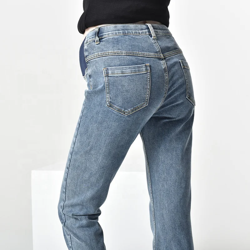 Denim Jeans Maternity Pants For Pregnant Women Clothes Abdominal Pencil Pants Skinny Trousers Pregnancy Jeans