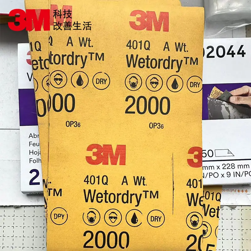 3M 401Q Best Selling Waterproof Kraft Sandpaper Wet and Dry Use Sand Paper Wood Abrasive Paper