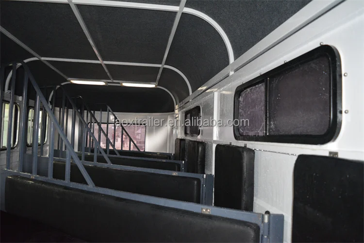 High Quality 4-Horse Angle Load Trailer with Saddle Box Australian Chinese Made Premium Horse Float