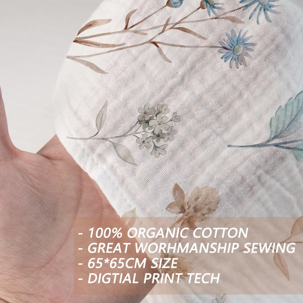 Great fabric material very well made soft touch double layer muslin cotton gauze kitchen napkin