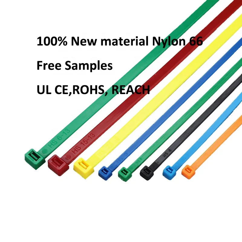 Самоблокирующиеся Нейлоновые 66 УФ черные кабельные стяжки 40LBS 200 мм