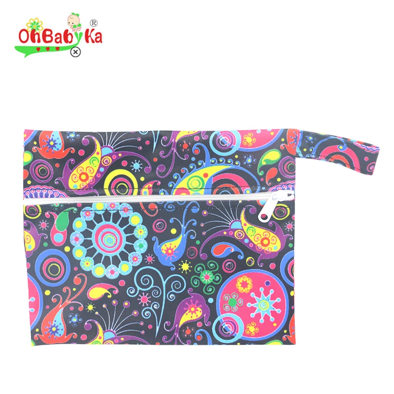 Ohbabyka Cloth Diaper Wet Bag  Waterproof Wet Bag For Swim Wear Dirty Diaper Wet Bag