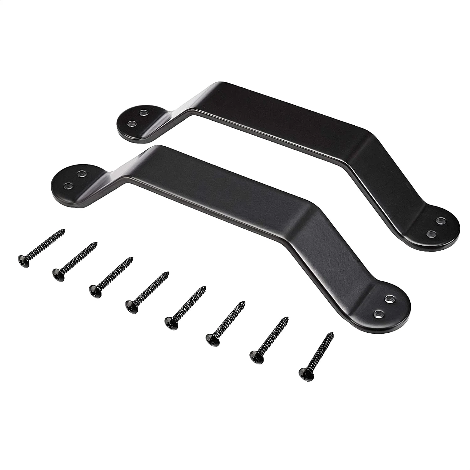 Europe Black Barn Door Handle Pull Set Curved Handle Camel Drawer Lock Cabinet Handle